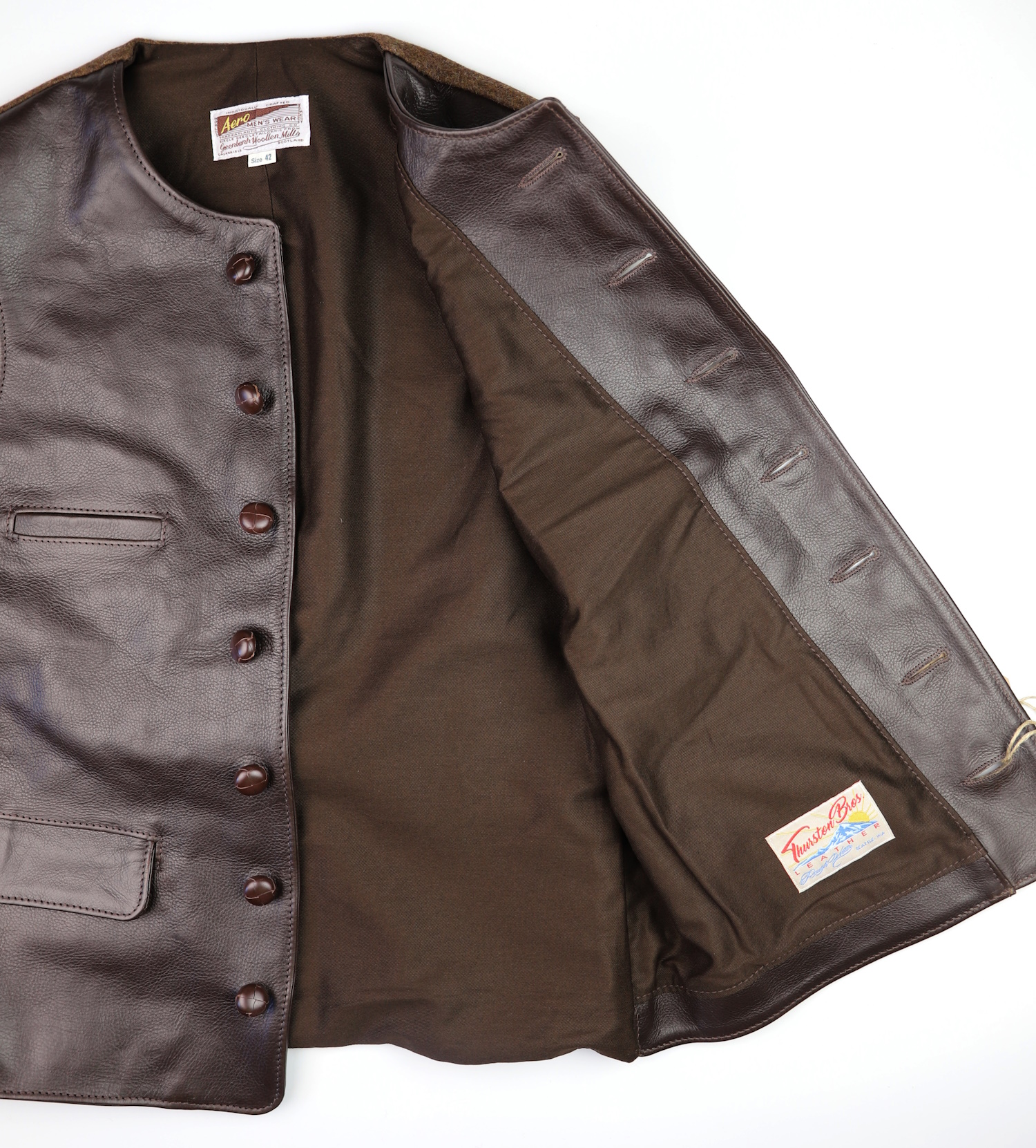 Aero Shackleton Dark Seal Vicenza SU3 brown cotton lining.jpg