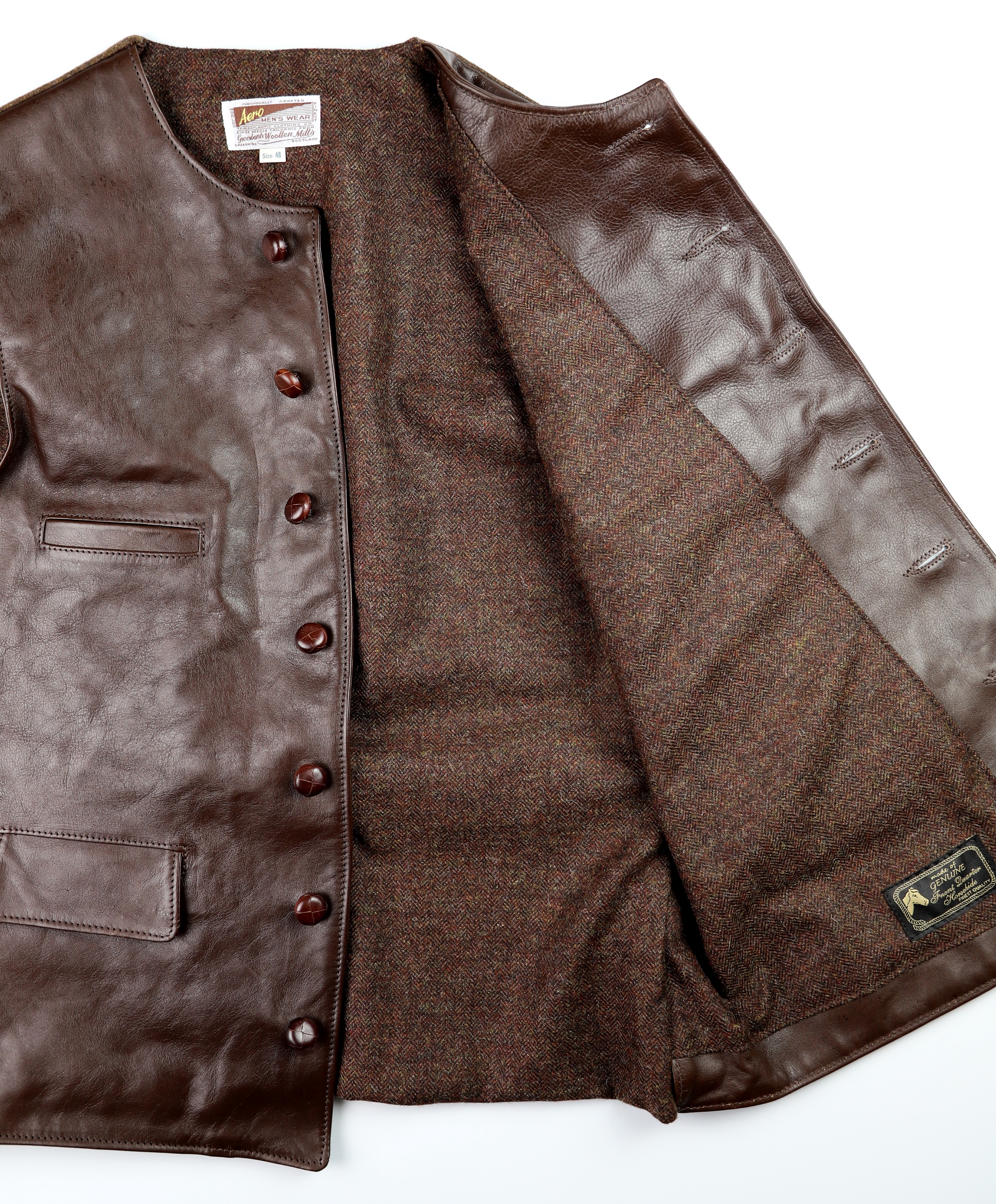 Aero Shackleton Seal Vicenza Brown Herringbone lining.jpg