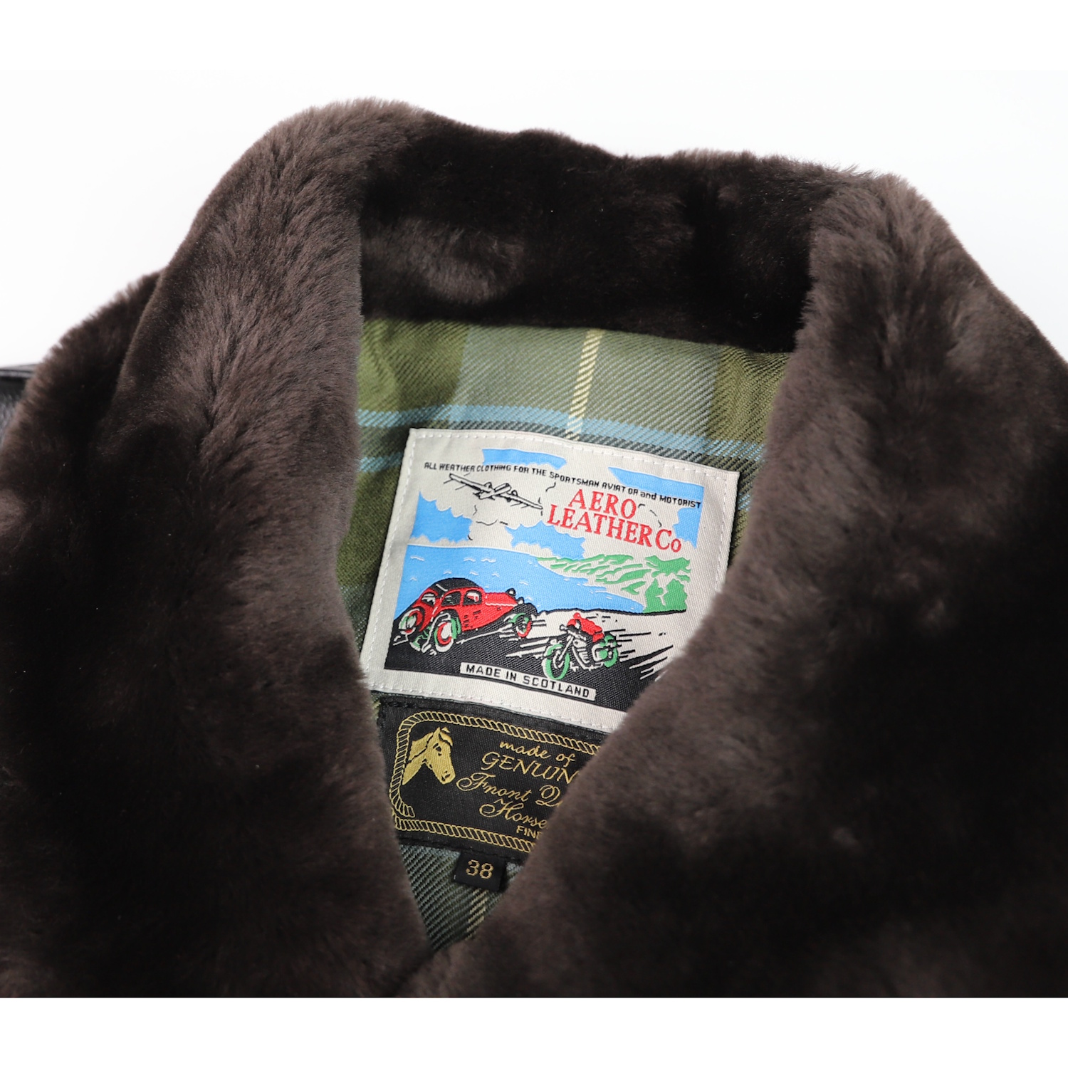 Aero Shawl Collar Barnstormer Blackened Brown Vicenza DP4 tag.jpg