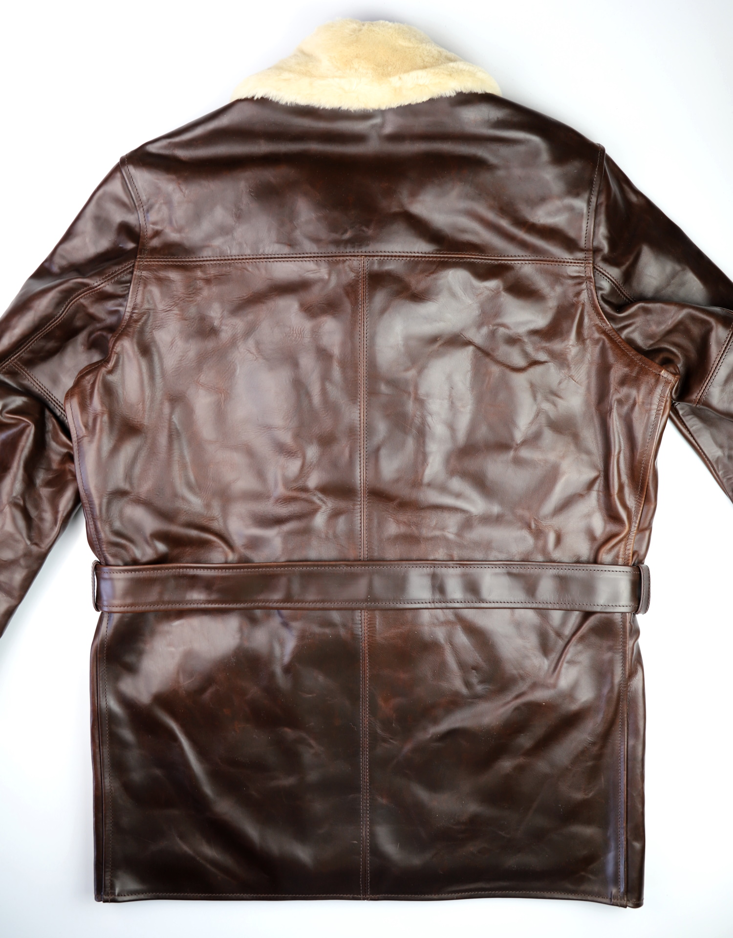 Aero Shawl Collar Barnstormer Brown CXL FQHH back.jpg