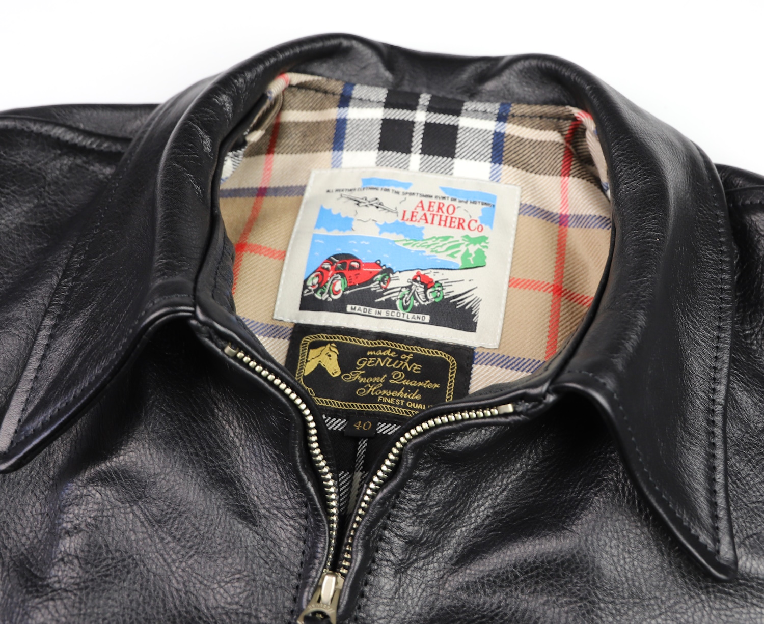 Aero Sheene Black Vicenza Horsehide F49 tag.jpg