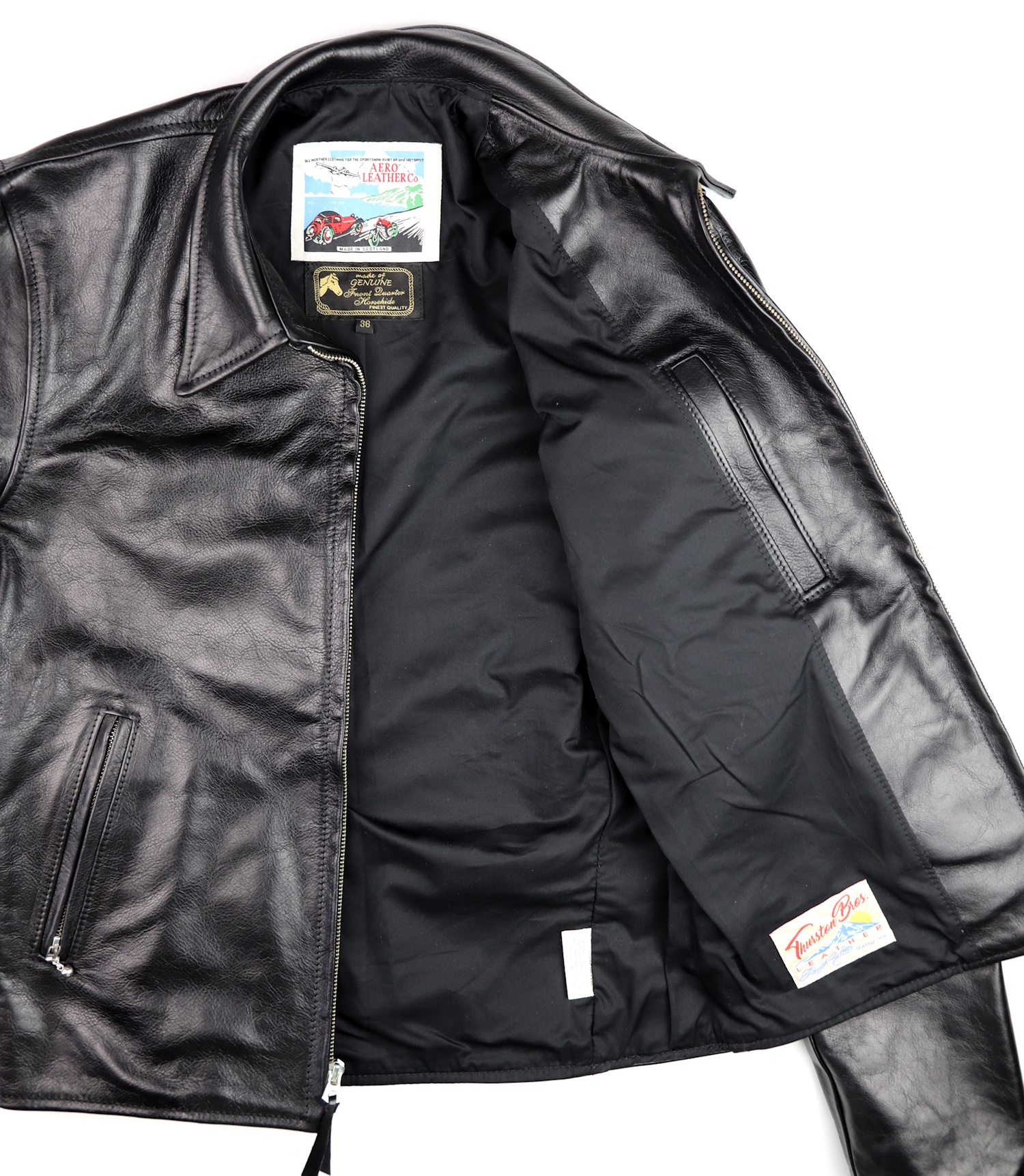 Aero Sheene Black Vicenza Horsehide YB3 cotton sateen lining.jpg