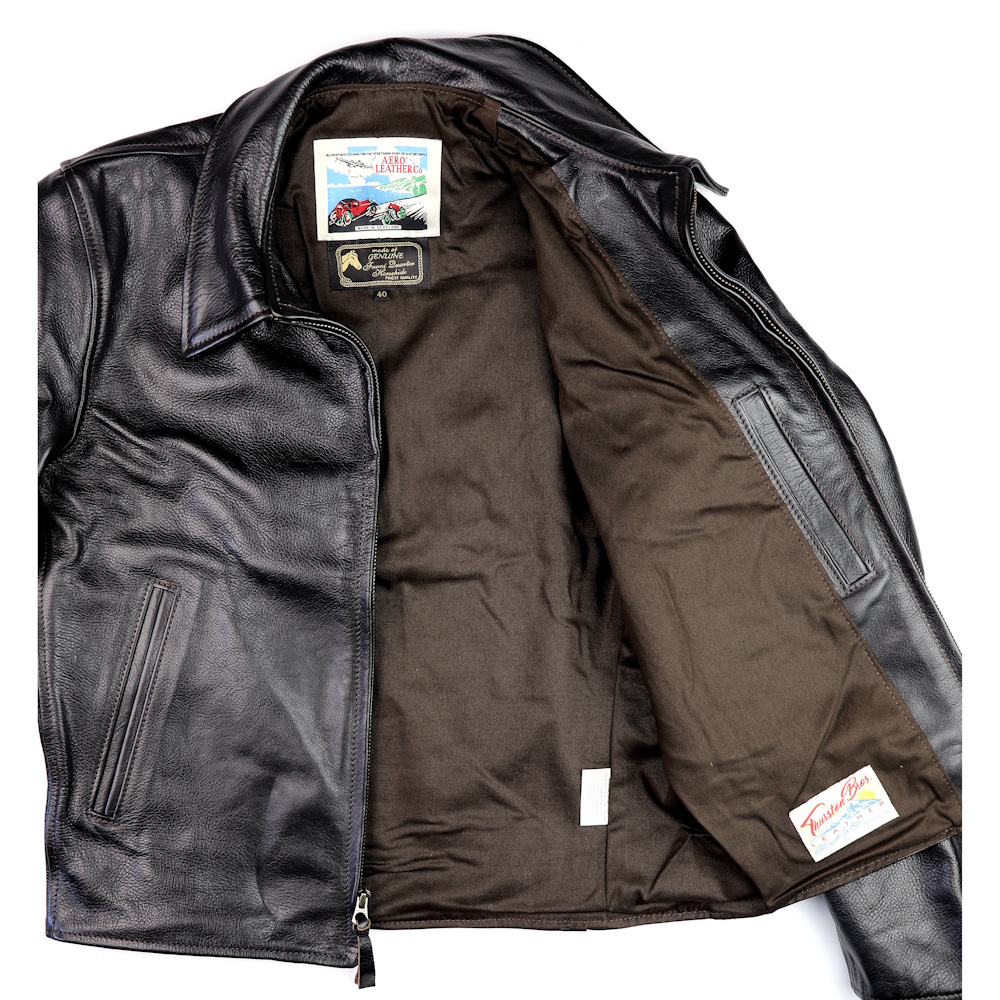 Aero Sheene Blackened Brown Vicenza horsehide HU2 brown cotton drill lining.jpg