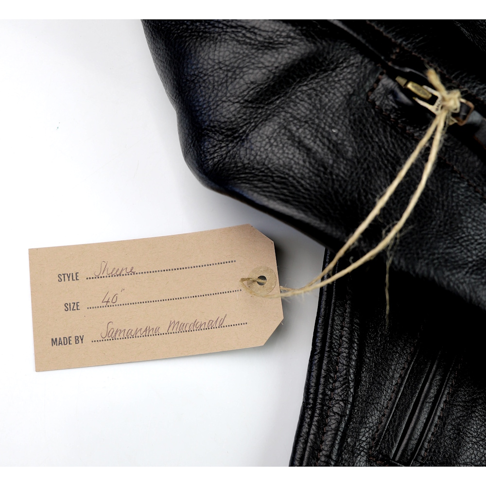 Aero Sheene Blackened Brown Vicenza horsehide HU2 name tag.jpg