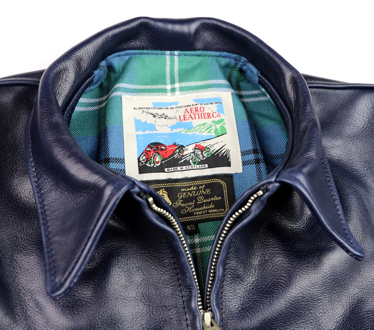 Aero Sheene Blue Vicenza Horsehide tag.jpg