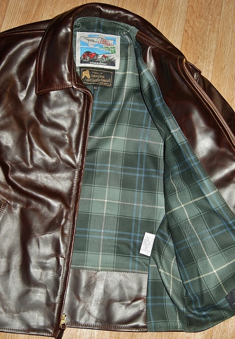 Aero Sheene Brown CXL FQHH Patriot Weathered tartan lining.jpg