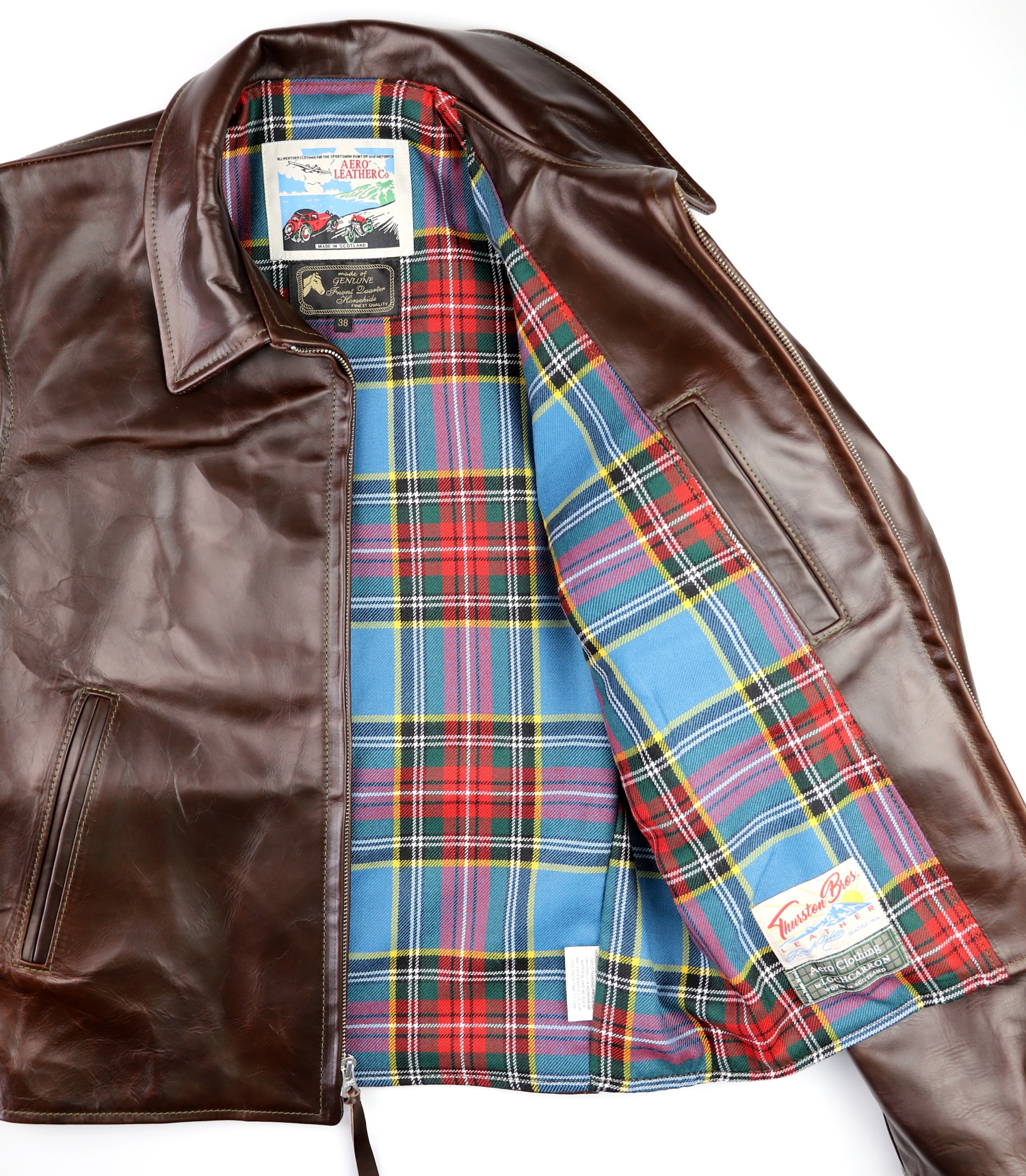 Aero Sheene Brown CXL FQHH PV5 MacBeth Modern tartan lining.jpg