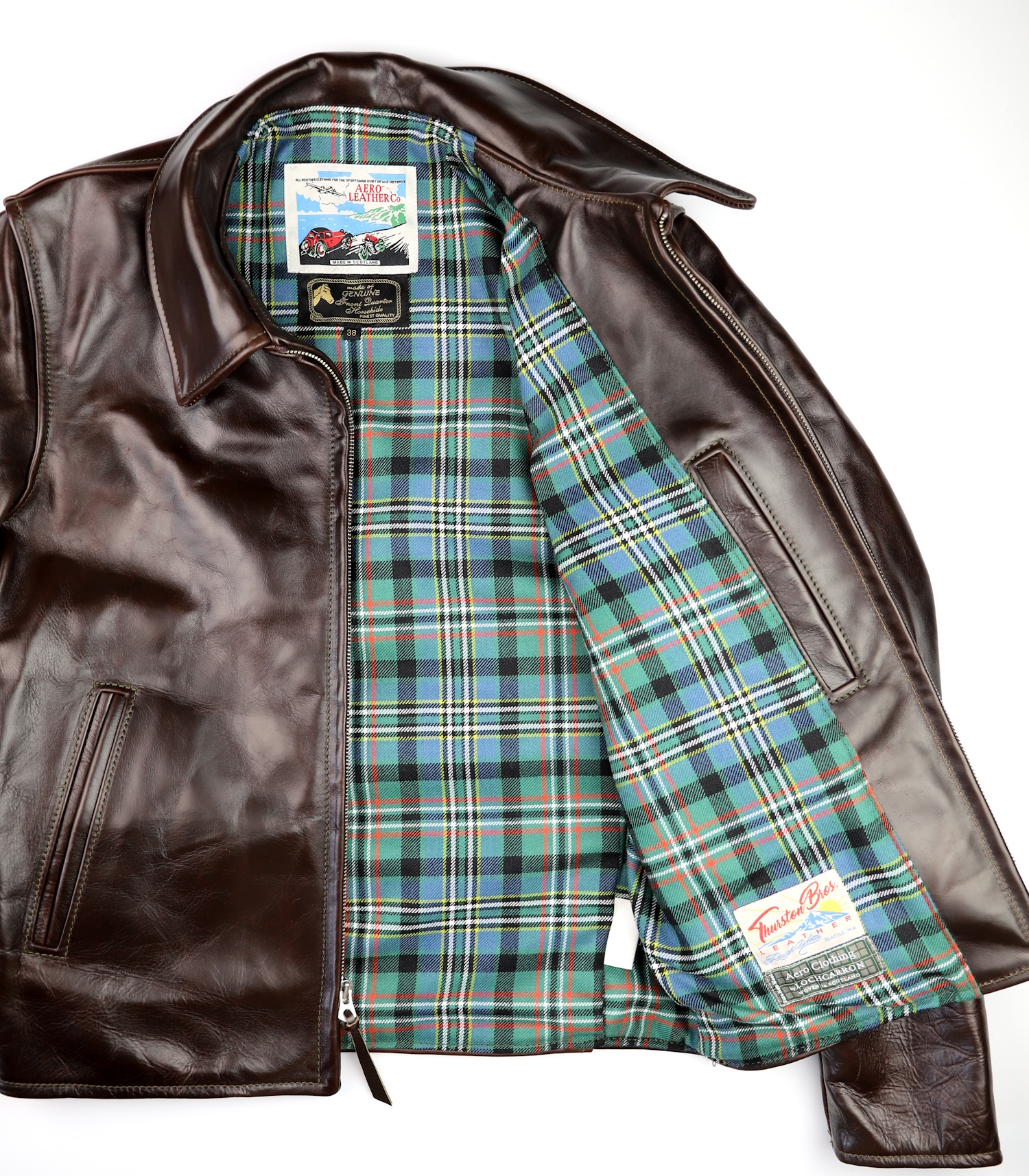 Aero Sheene Brown CXL FQHH Z95 Scott Green Ancient tartan lining.jpg