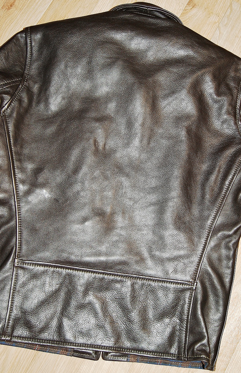 Aero Sheene Cafe' Racer Dark Seal Vicenza Horsehide back.jpg