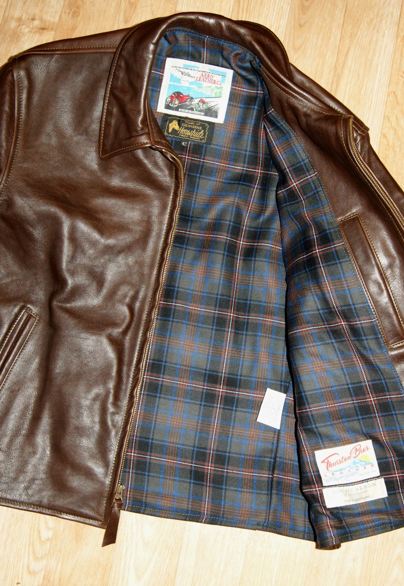 Aero Sheene Dark Seal Vicenza Horsehide WJ5 Capercaillie tartan lining.jpg