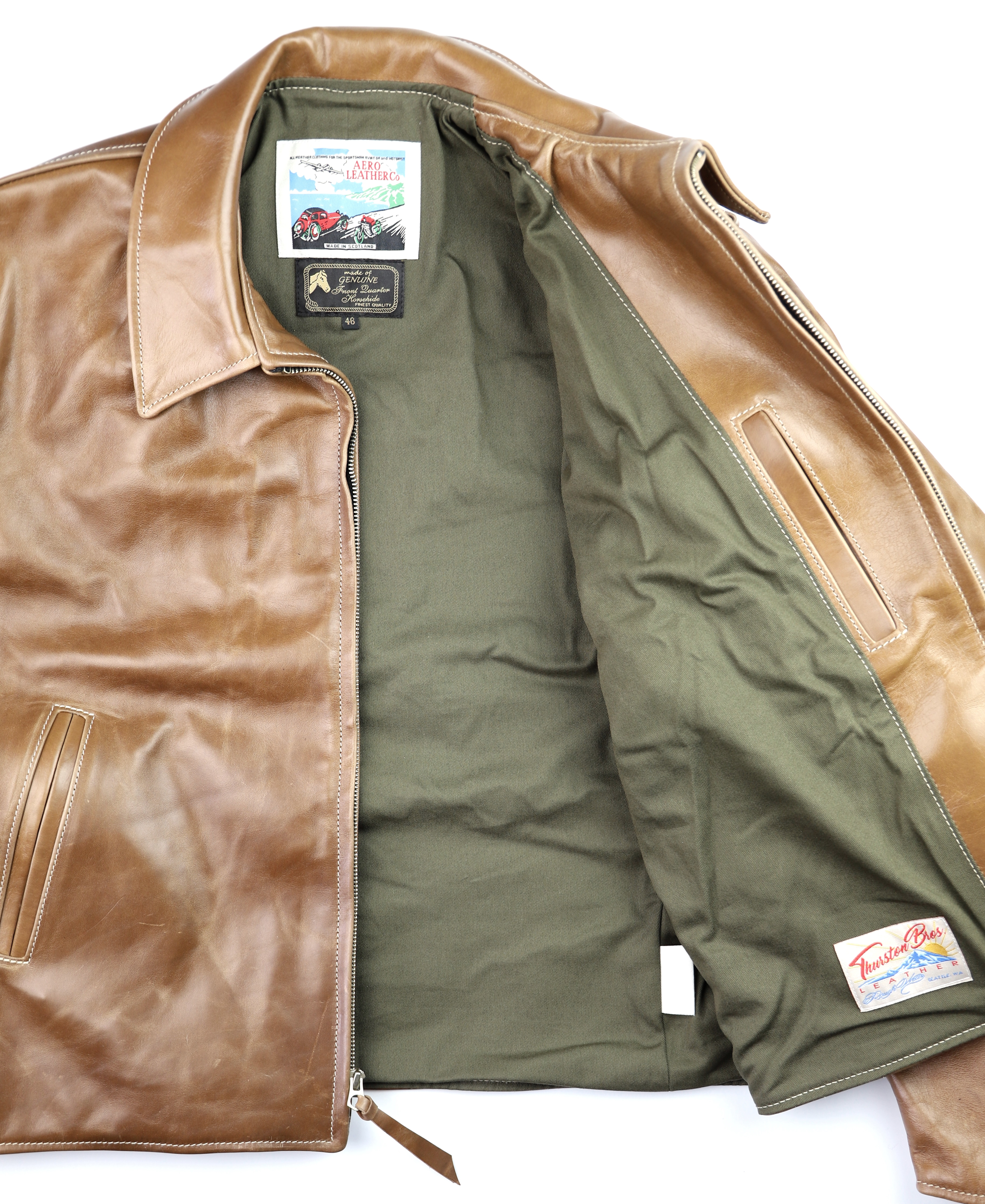 Aero Sheene Natural CXL FQHH DKB olive cotton drill lining.jpg