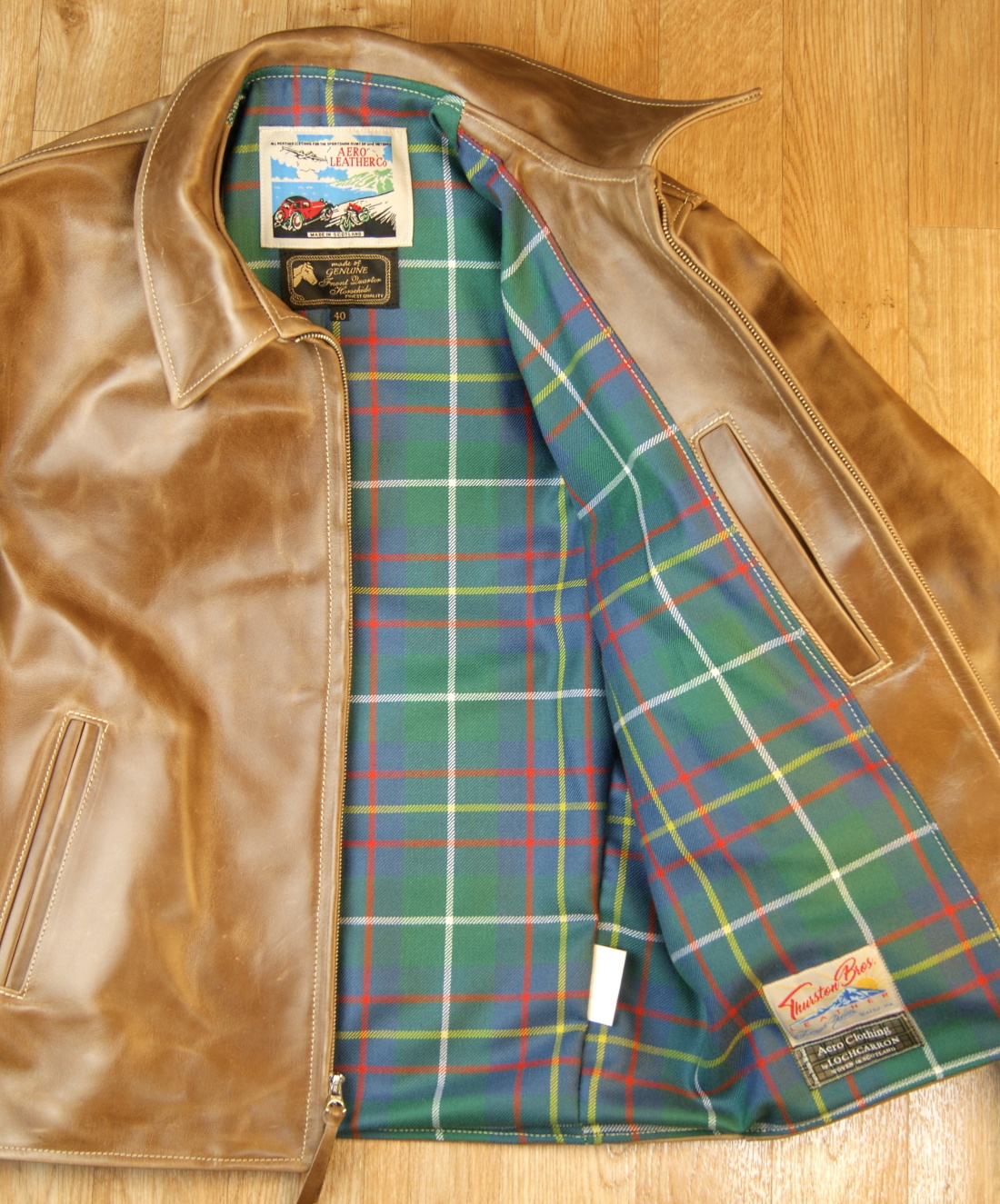 Aero Sheene Natural CXL FQHH ERN Inglis Modern tartan lining.jpg