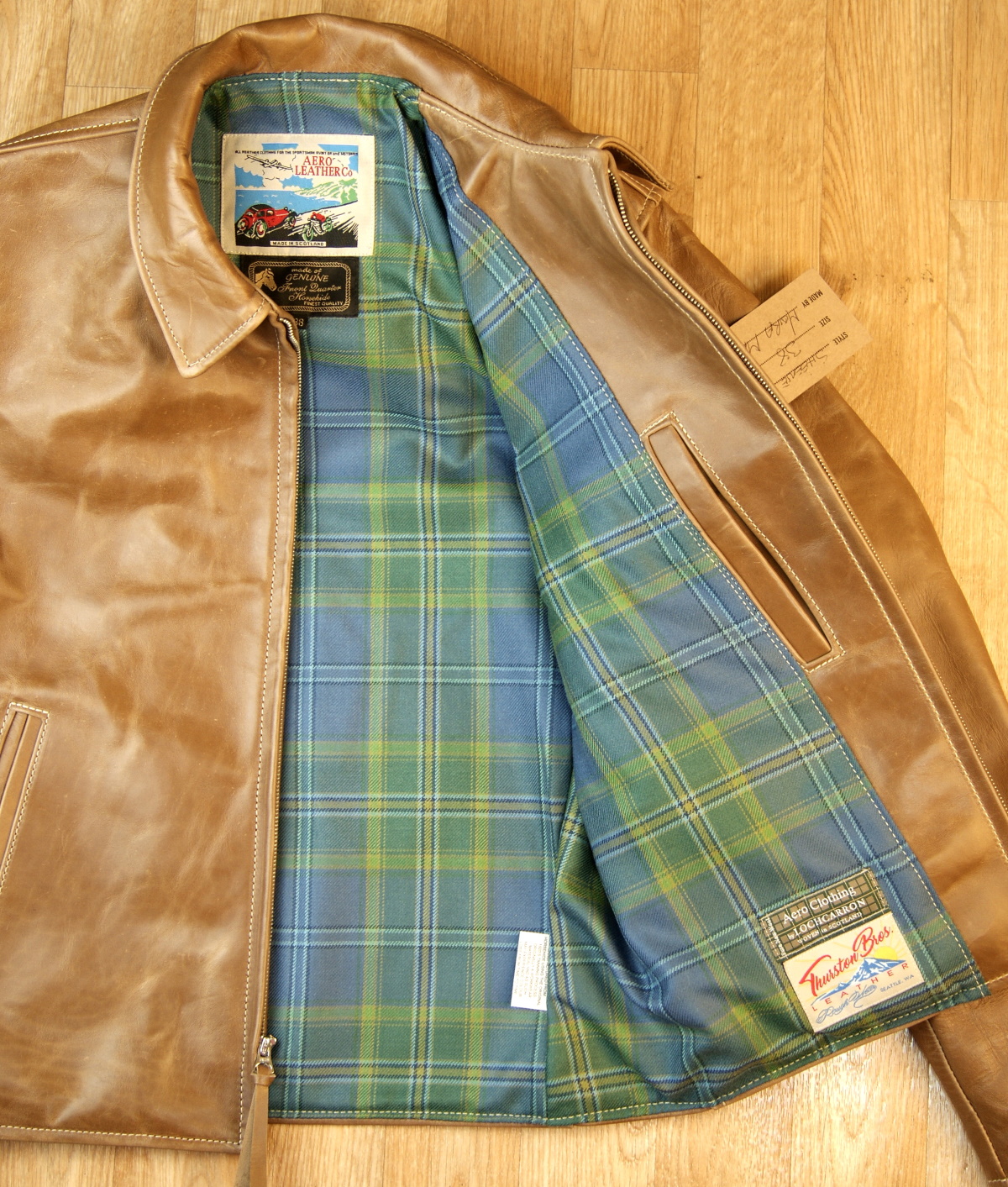 Aero Sheene Natural CXL FQHH HXM All Ireland Blue tartan lining.jpg