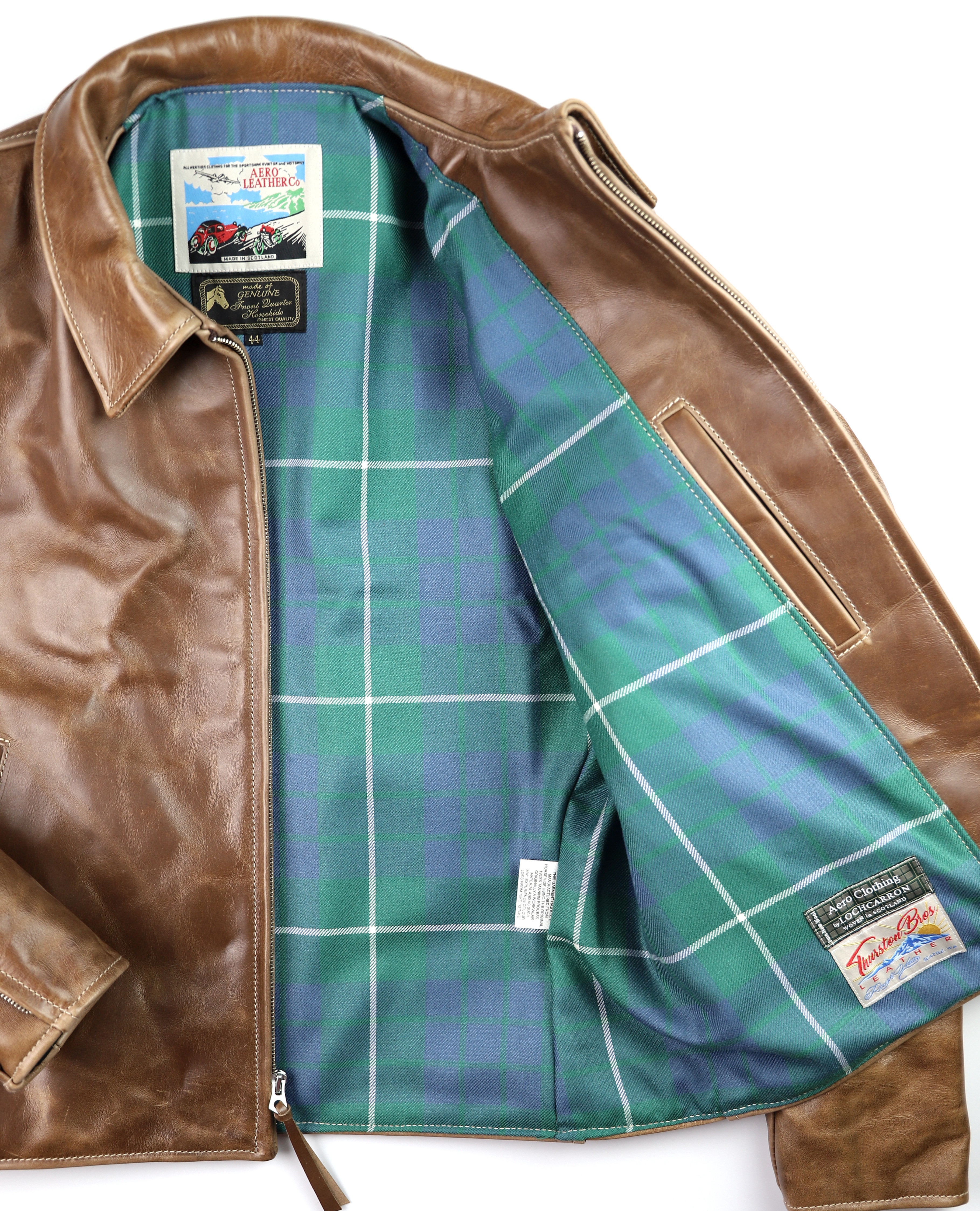 Aero Sheene Natural CXL FQHH YCA1 Hamilton Green Ancient tartan lining.jpg