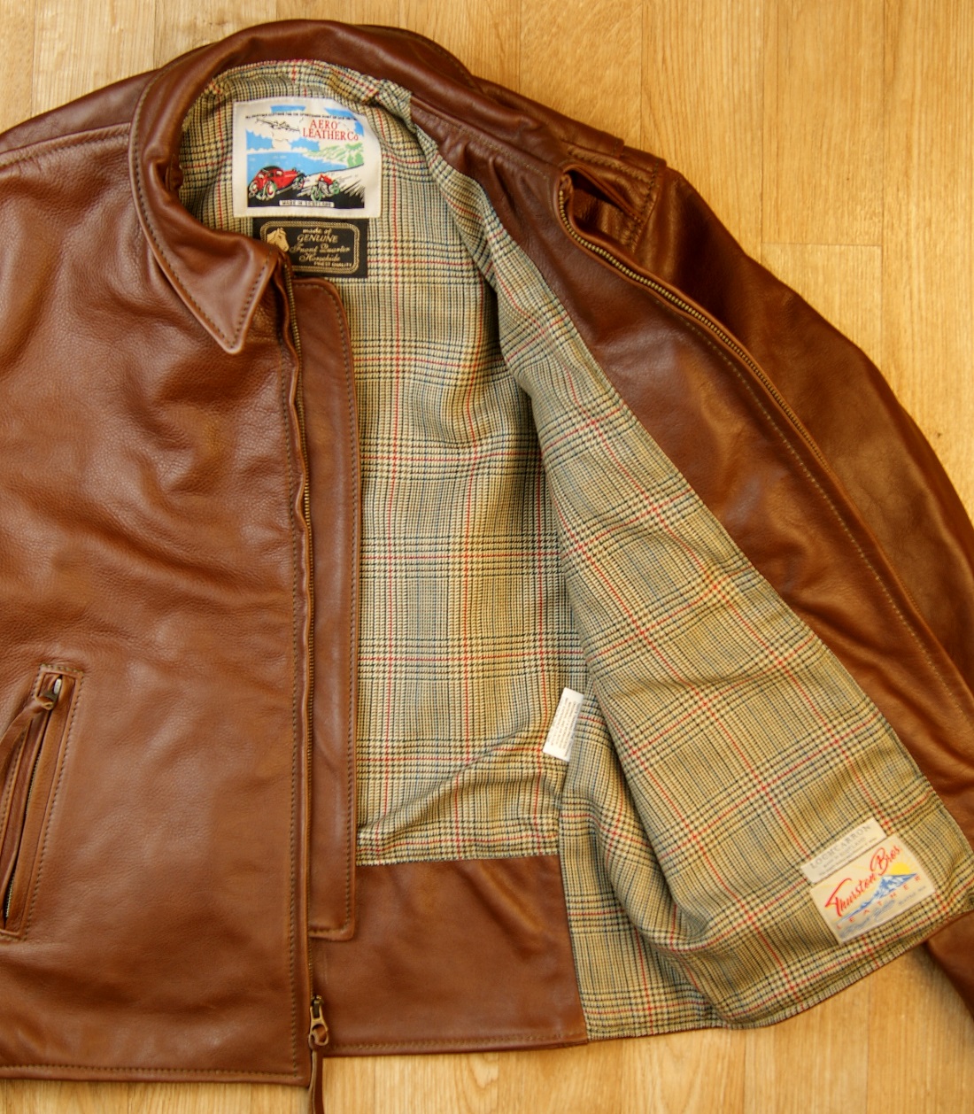 Aero Sheene Russet Vicenza Horsehide SKP Minto Check Tweed lining.jpg