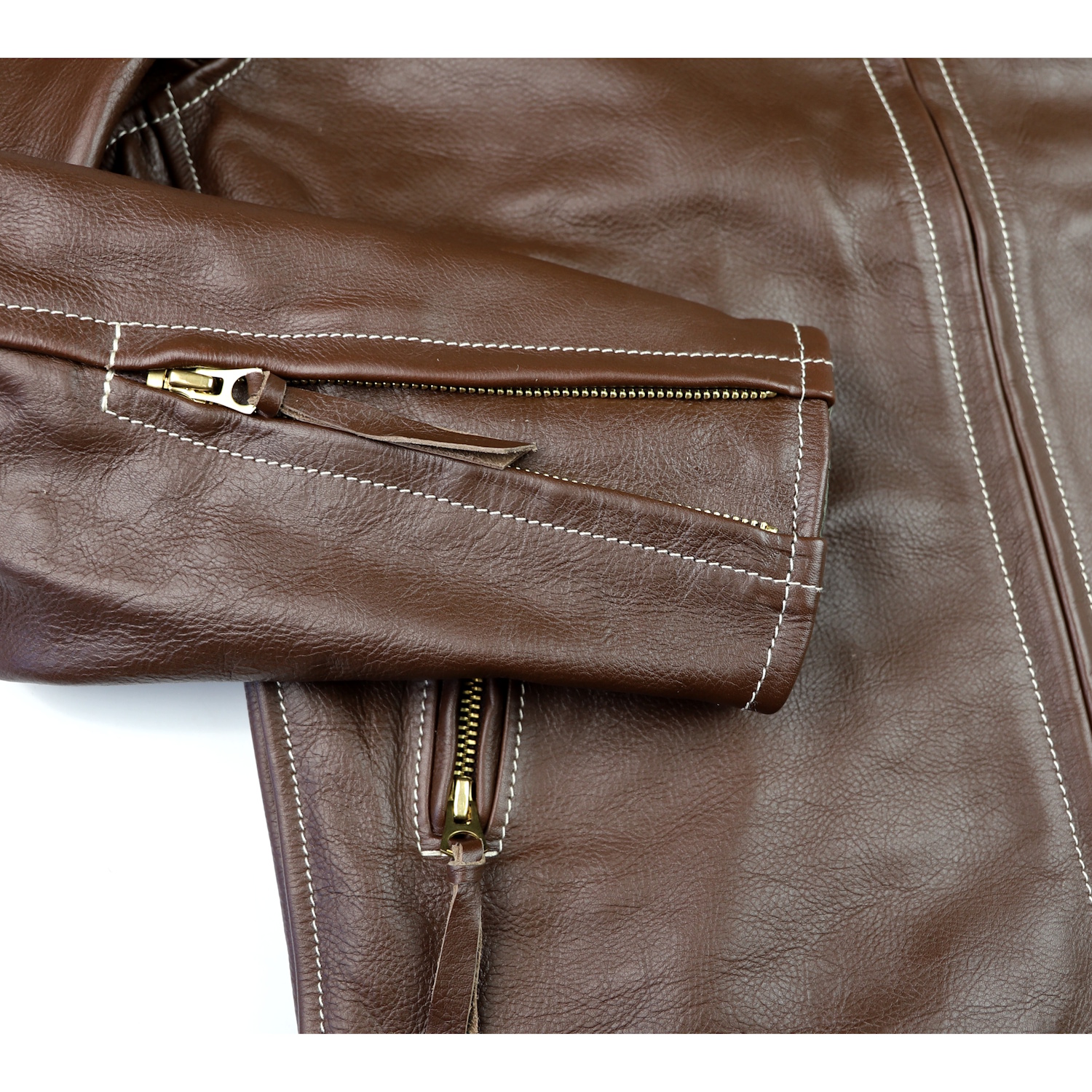 Aero Sheene Seal Vicenza Horsehide RE1 sleeve zipper.jpg