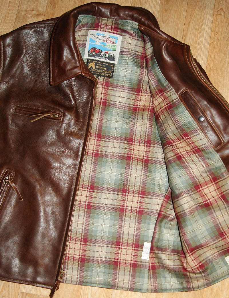 Aero Sheene Tumbled Brown FQHH Auld Scotland tartan lining.jpg