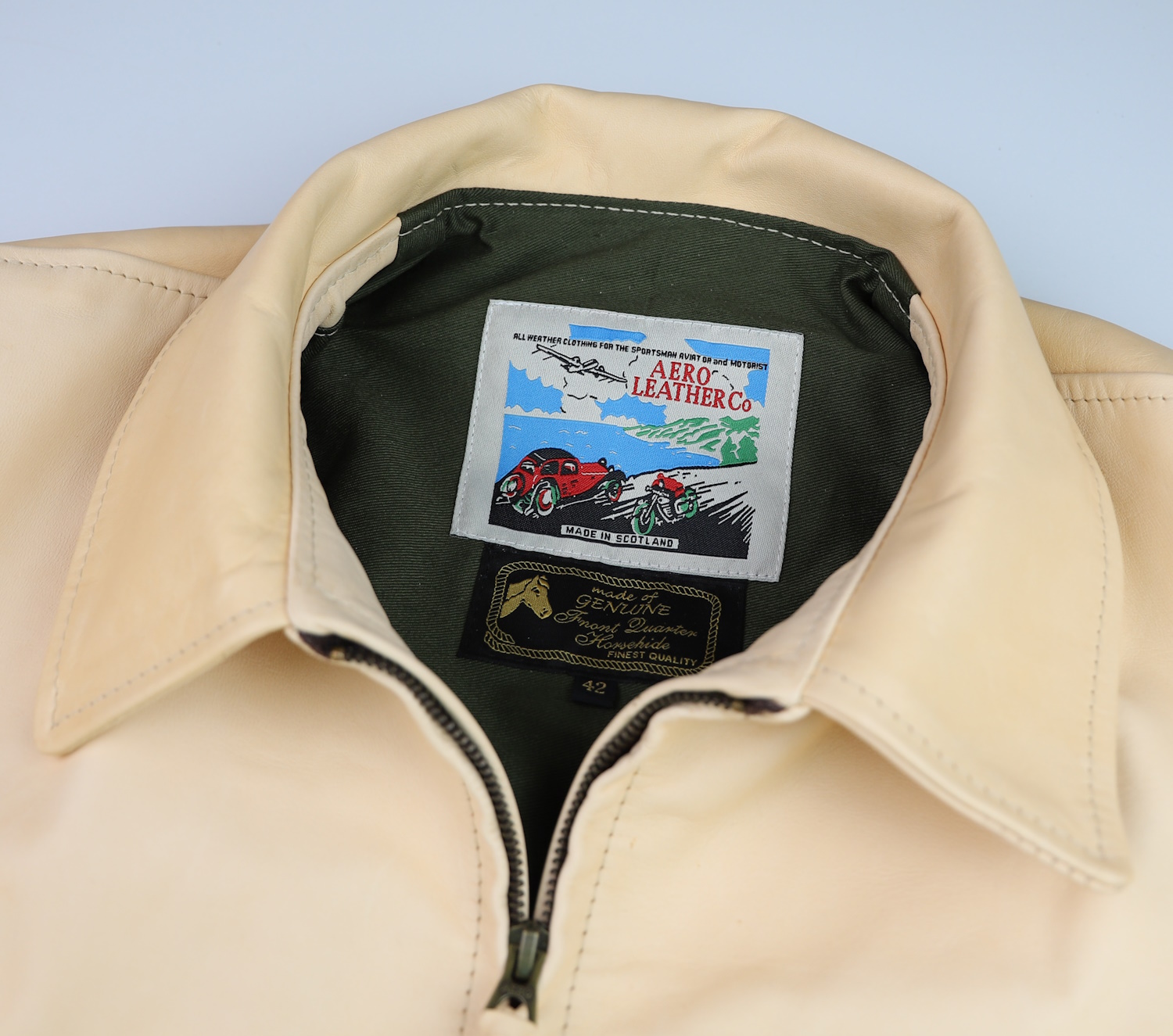 Aero Sheene Unfinished Horsehide tag.jpg