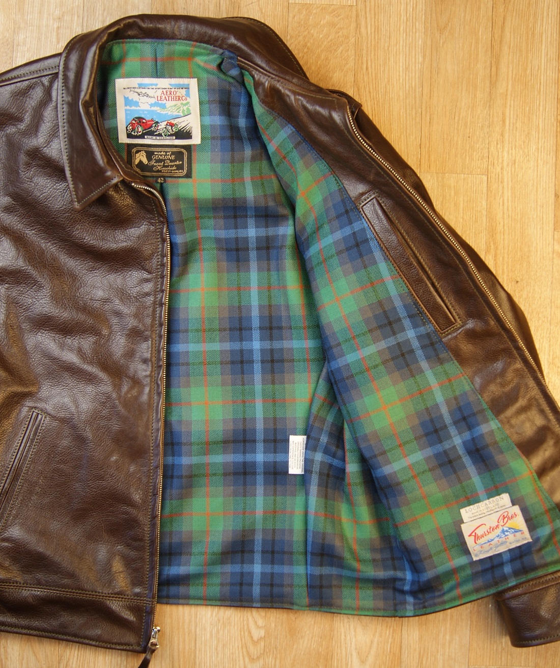 Aero Speedy Dustbowl Seal Vicenza Horsehide SKC3 New York City tartan lining.jpg