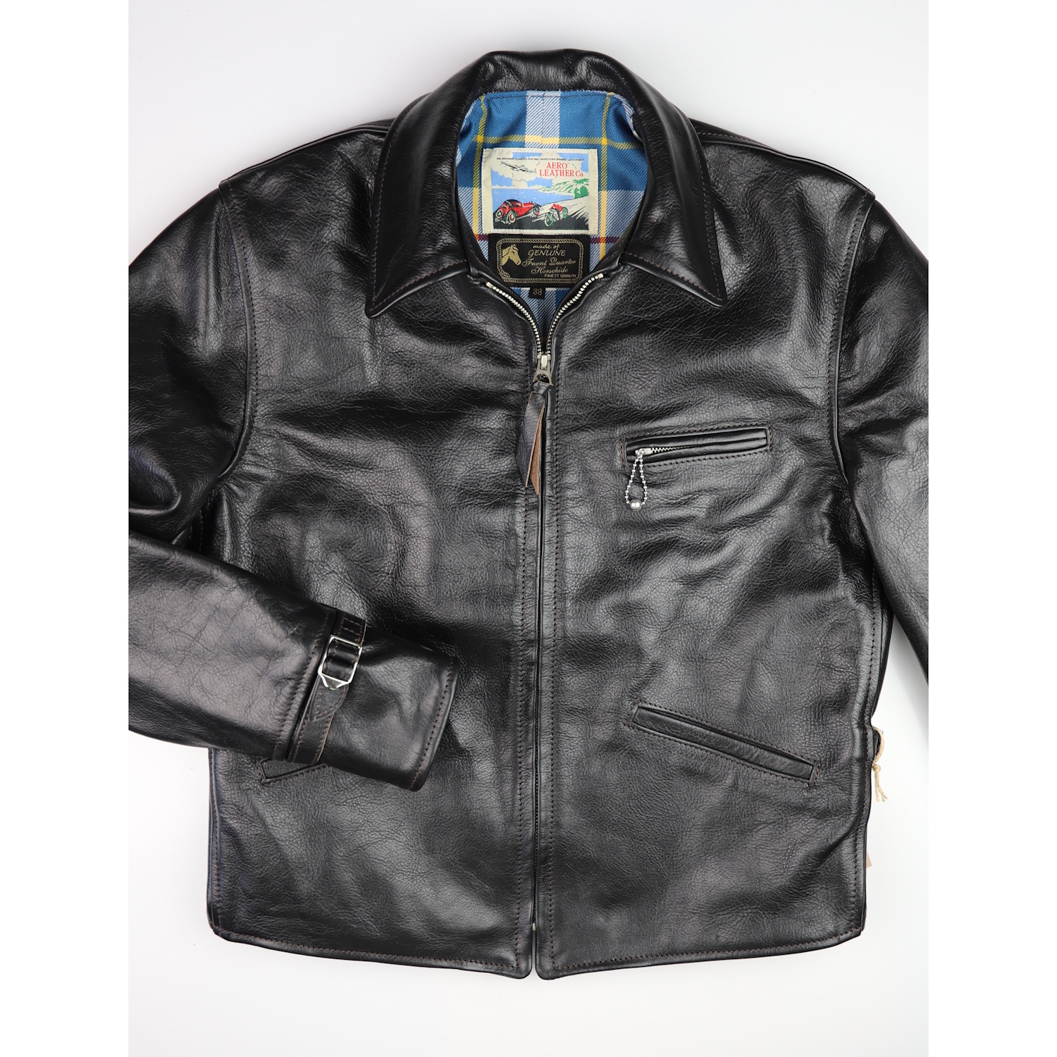 Aero Sunburst Blackened Brown Vicenza Horsehide FR22 front.jpg
