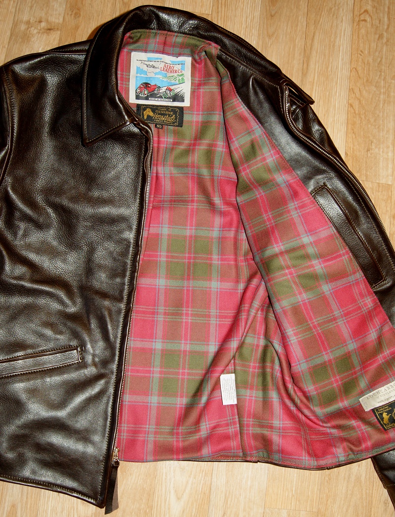 Aero Sunburst Dark Seal Vicenza Horsehide C6 Weathered Grant tartan lining smaller.jpg