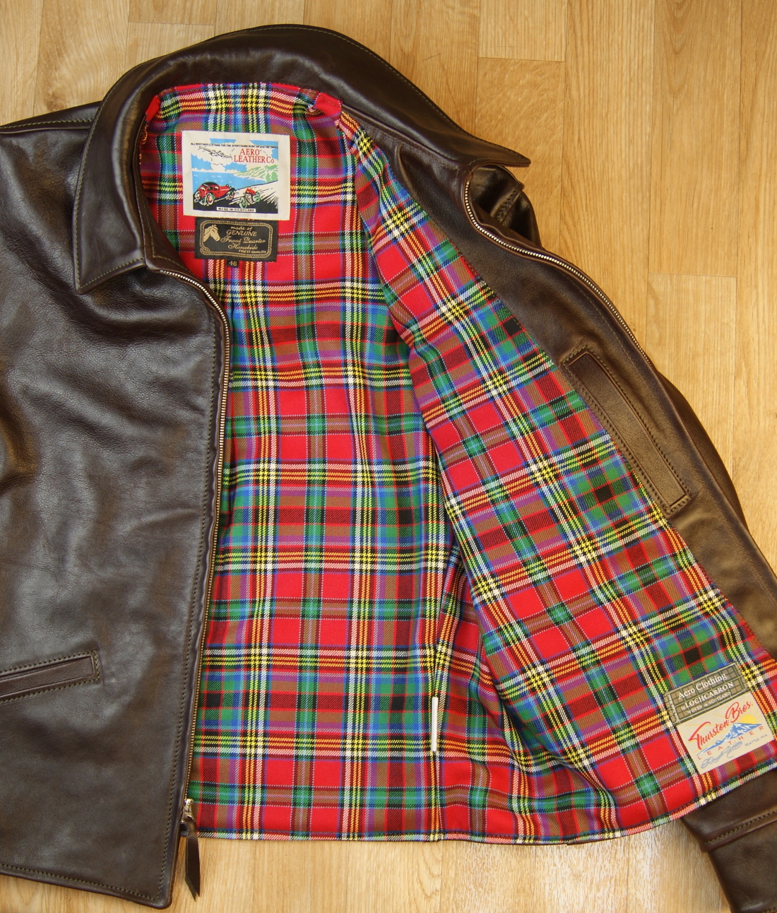 Aero Sunburst Dark Seal Vicenza Horsehide EMY Anderson of Ardbrake tartan lining.jpg