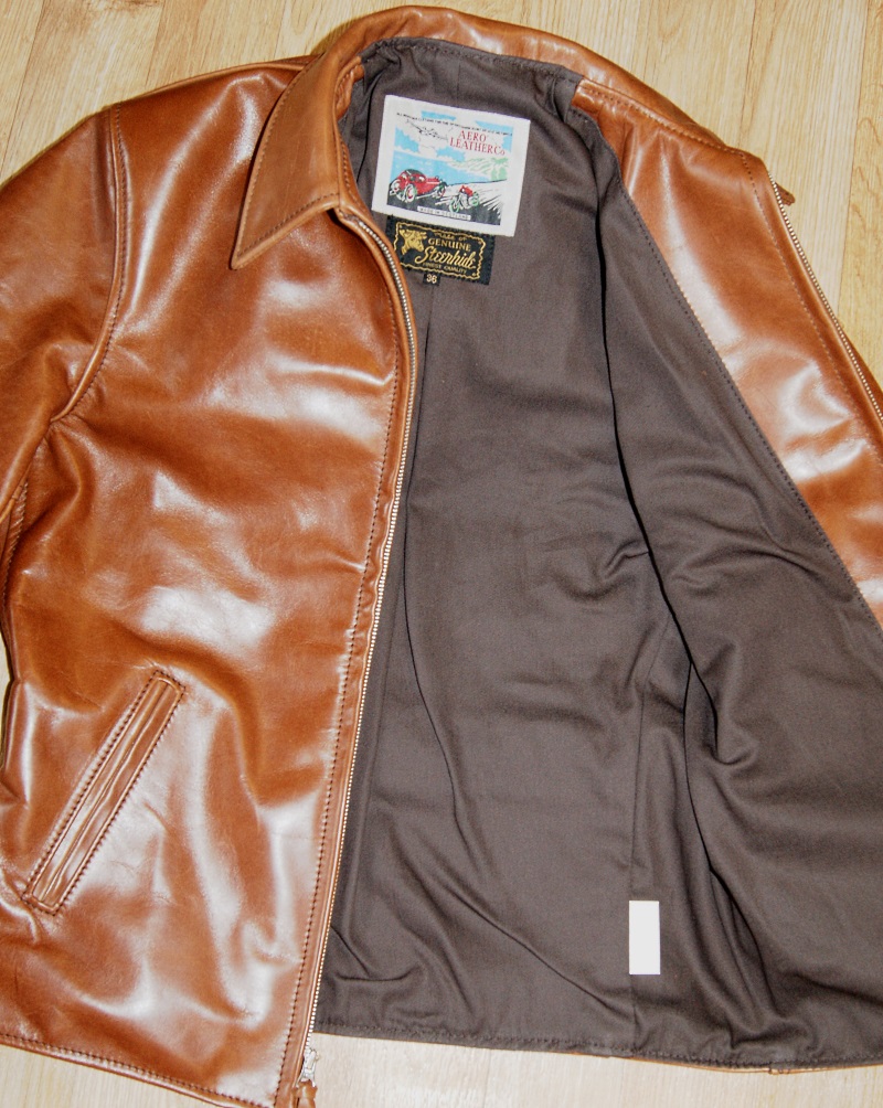 Aero Sunburst Red Fox Cowhide brown cotton drill lining.jpg