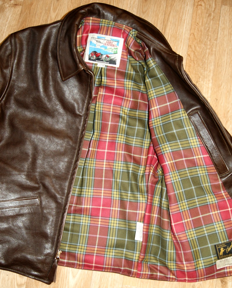 Aero Sunburst Seal Vicenza Horsehide R6 42 Buchanon Old Weathered tartan lining.jpg