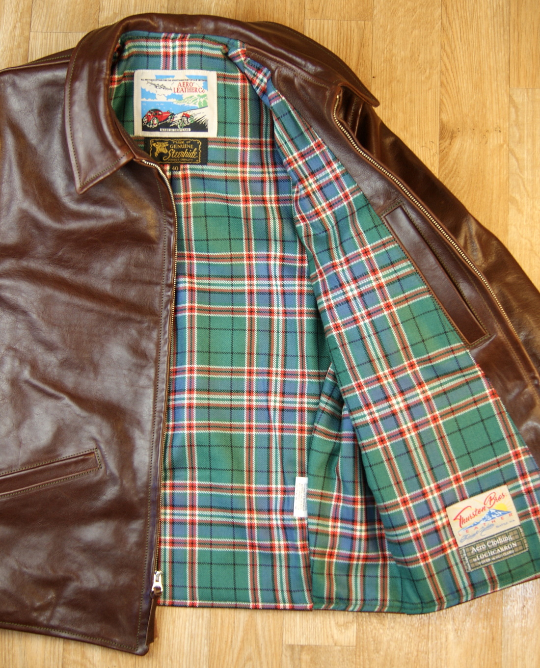 Aero Sunburst Tobacco Badalassi MacFarlane Hunting Ancient tartan lining.jpg