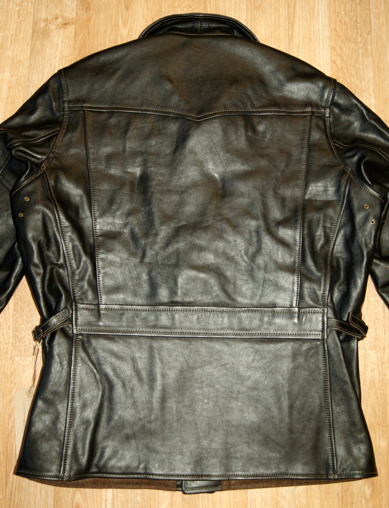 Aero Teamster Blackened Brown Vicenza Horsehide back.jpg