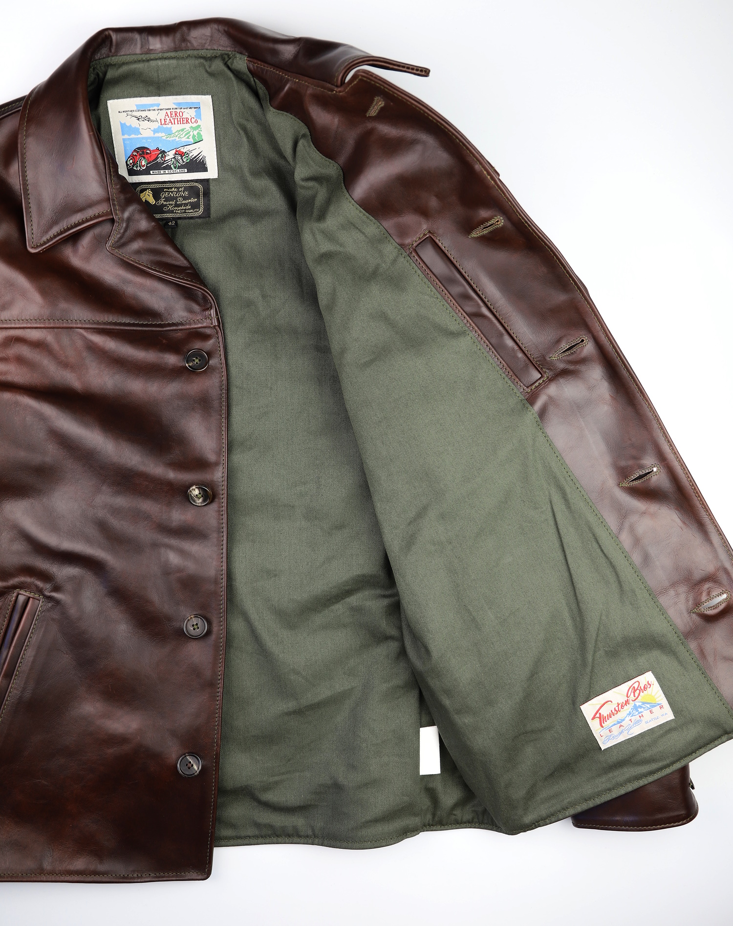 Aero Teamster Brown CXL FQHH R8E olive cotton drill lining.jpg