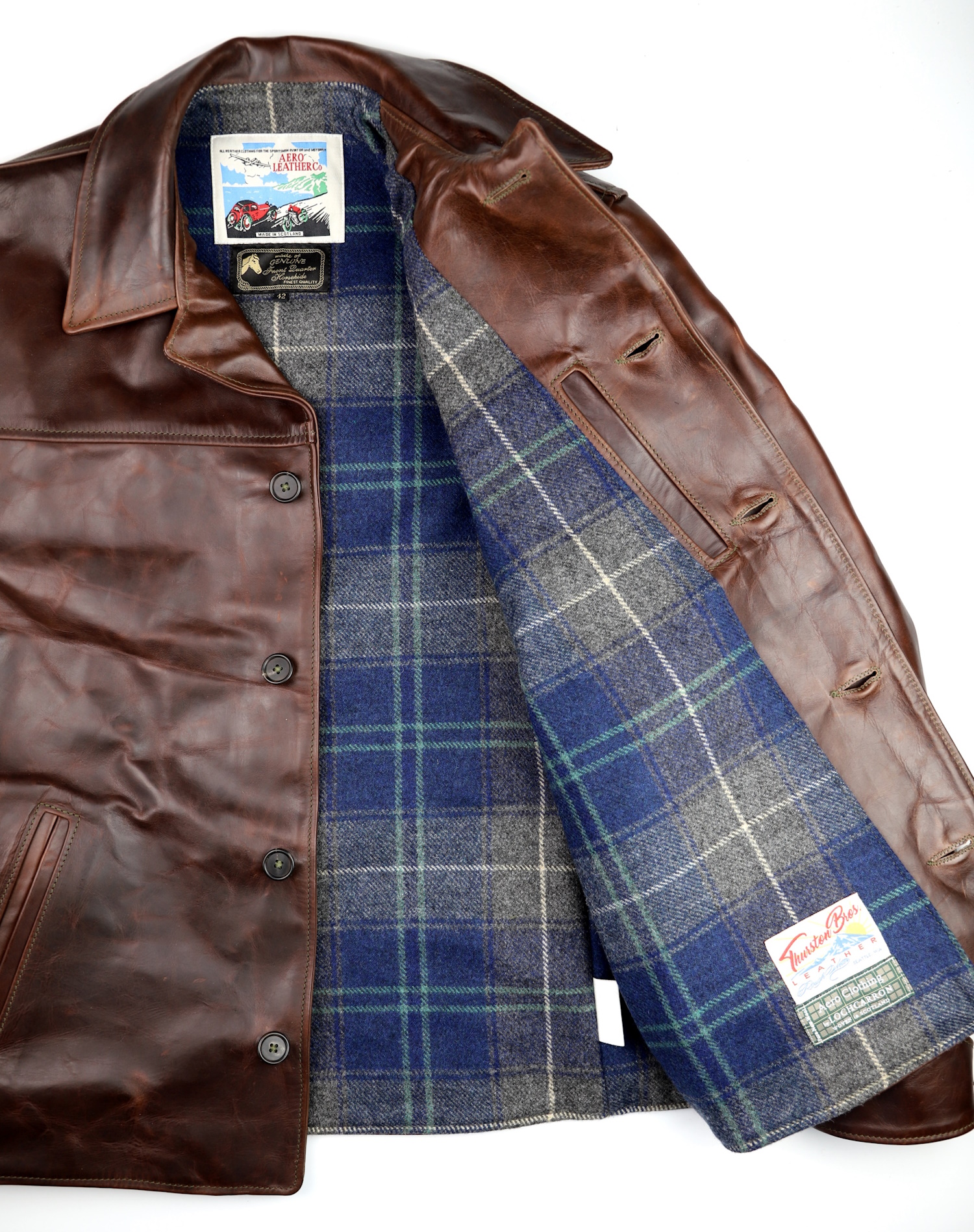 Aero Teamster Brown CXL FQHH TJ2 Patriot Teviot Waverley Tweed lining.jpg