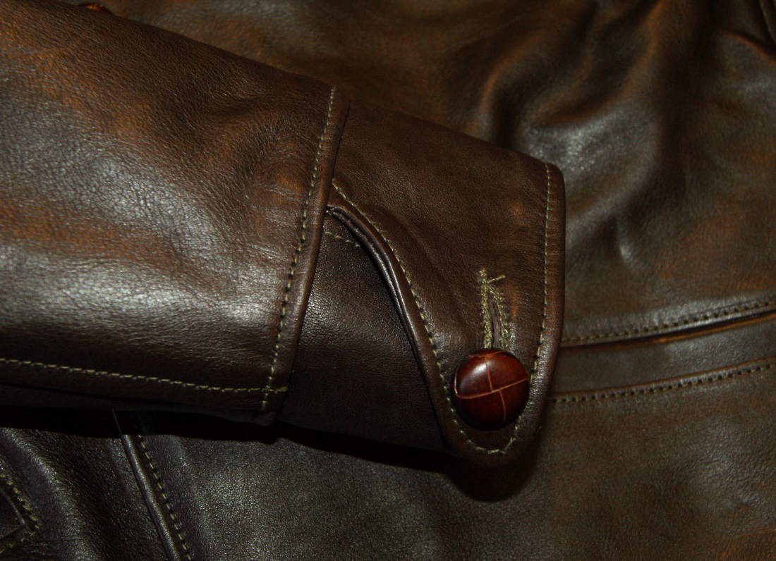 Aero Teamster Dark Seal Vicenza Horsehide K6F cuff.jpg