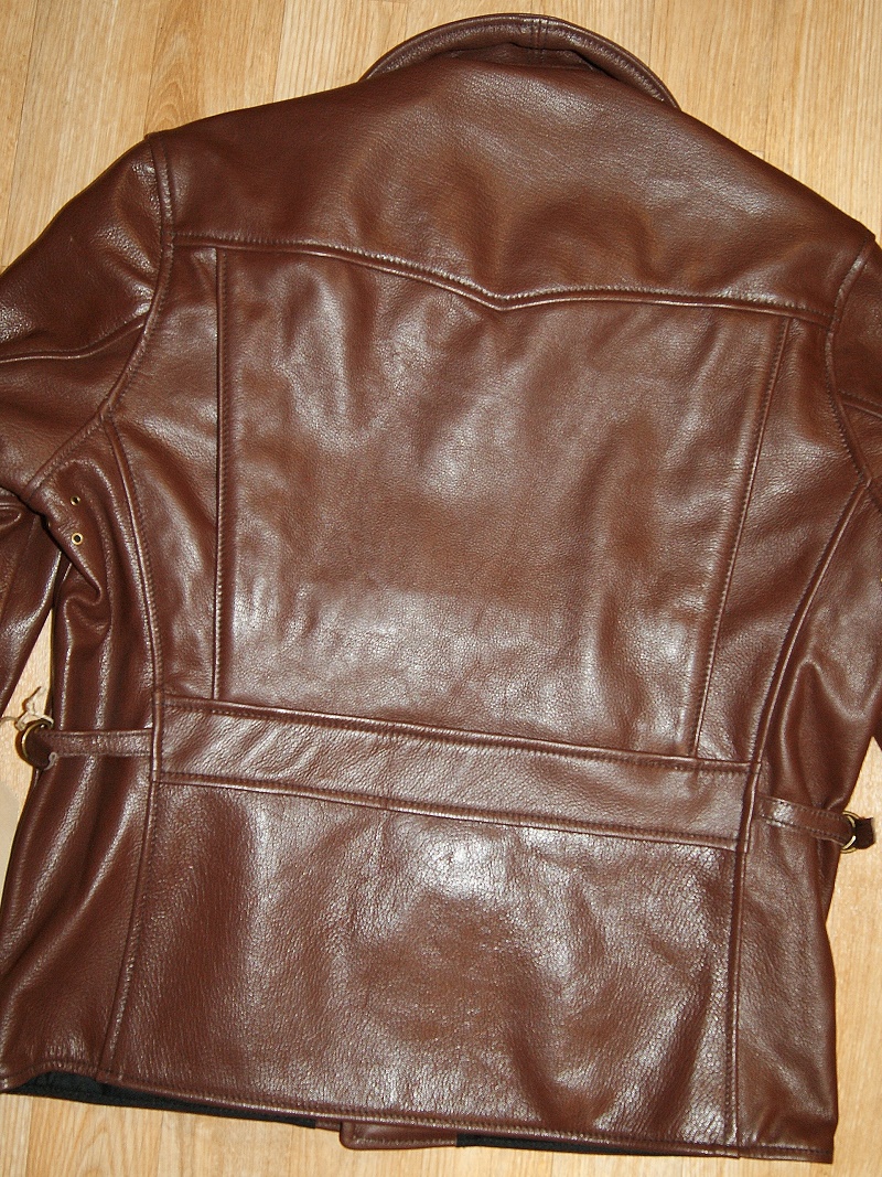 Aero Teamster Russet Goatskin back.jpg