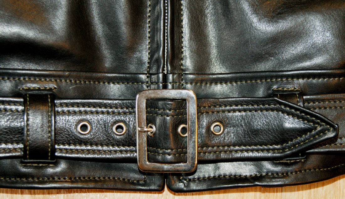 Aero Thunderbay Black Vicenza Horsehide Natural Shearling belt.jpg