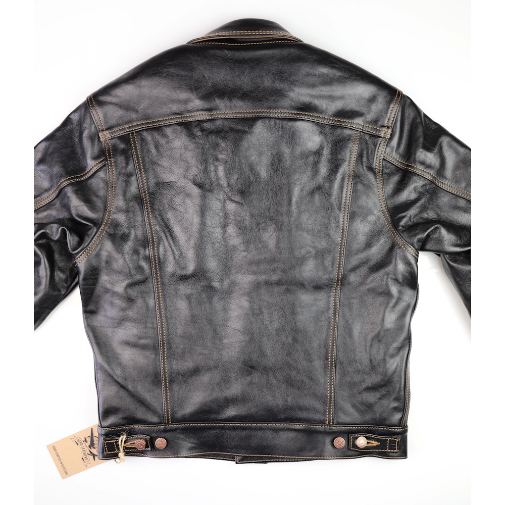 Aero Type 3 Jean Jacket Blackened Brown Vicenza Y7V back IG square.jpg