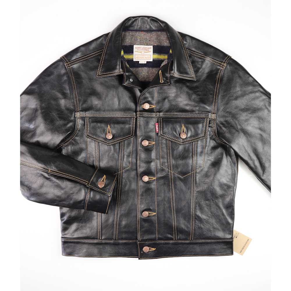 Aero Type 3 Jean Jacket Blackened Brown Vicenza Y7V front IG square.jpg