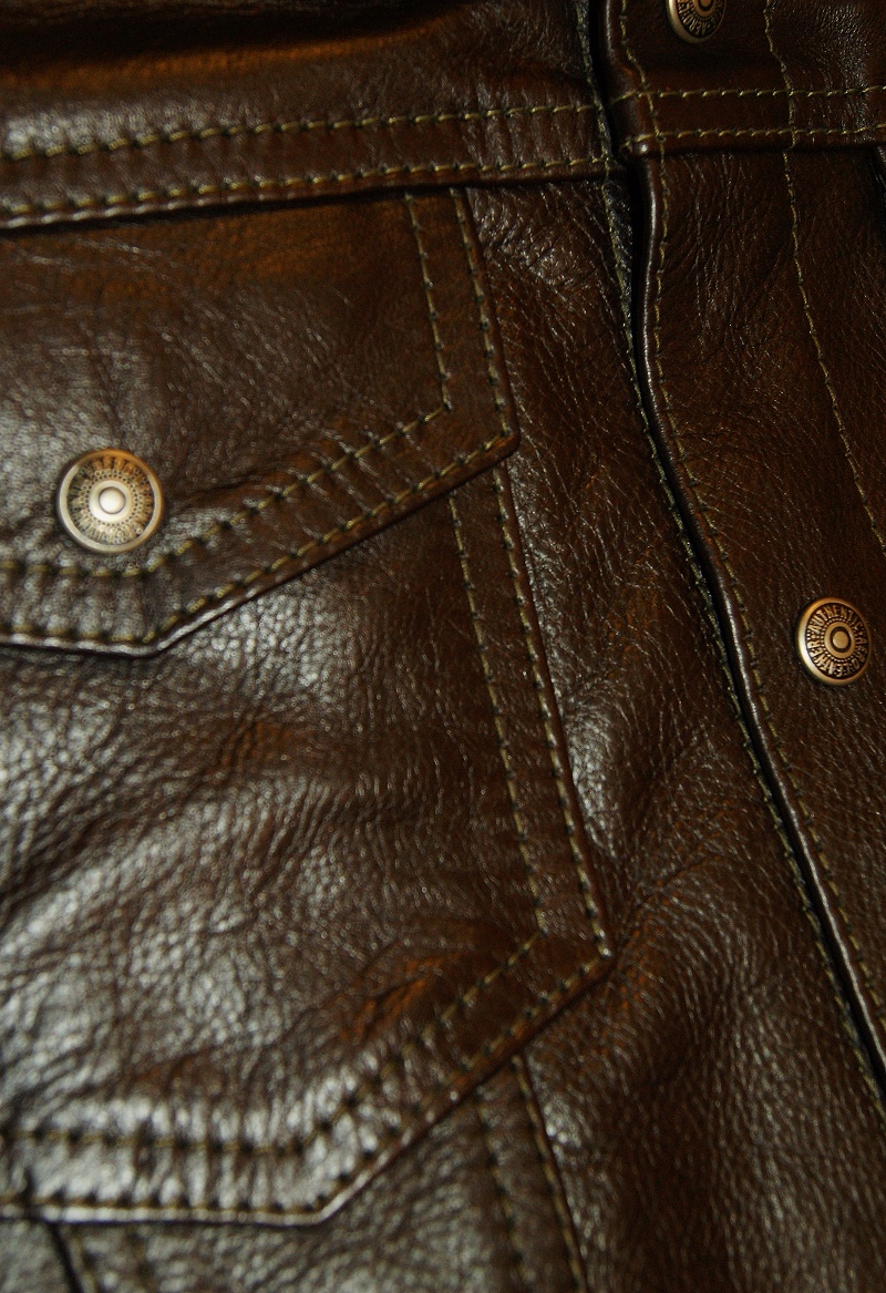 Aero Type 3 Jean Jacket Dark Seal Vicenza Horsehide 38 pocket detail.jpg