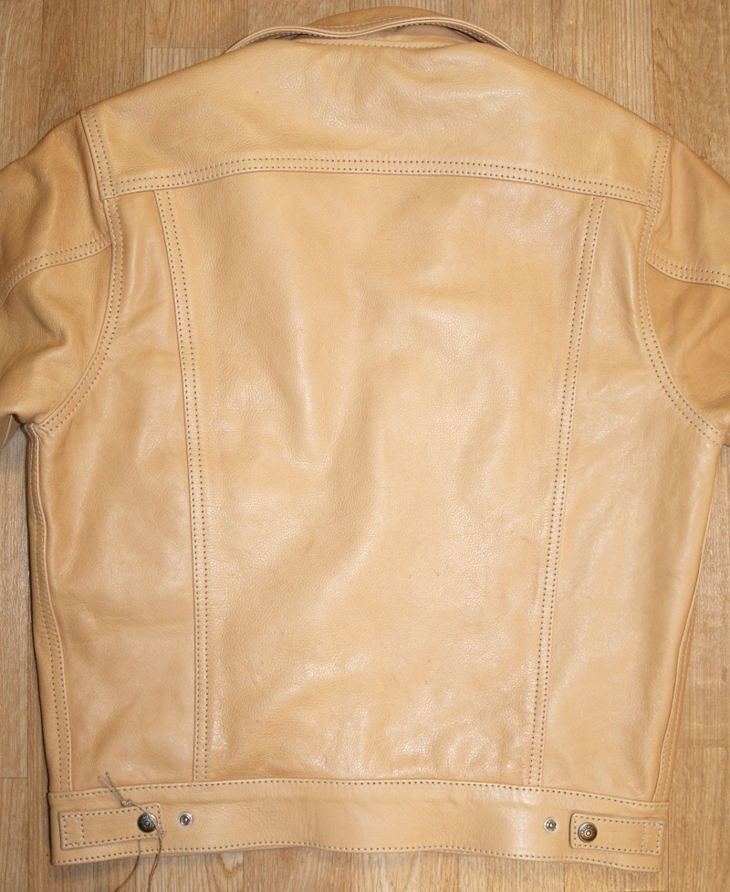 Aero Type 3 Jean Jacket Natural Vicenza Horsehide 38 back.jpg