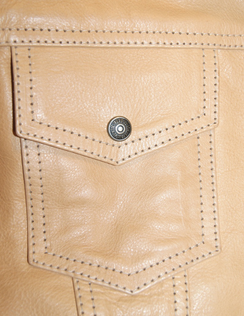 Aero Type 3 Jean Jacket Natural Vicenza Horsehide 38 chest pocket.jpg