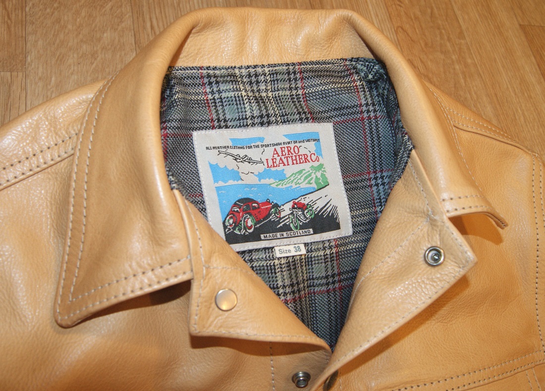 Aero Type 3 Jean Jacket Natural Vicenza Horsehide 38 tag.jpg