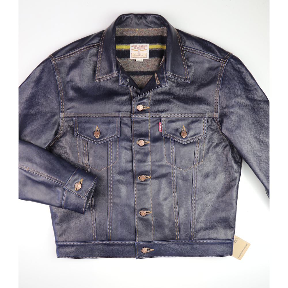 Aero Type 3 Jean Jacket Navy Vicenza 44CP front.jpg
