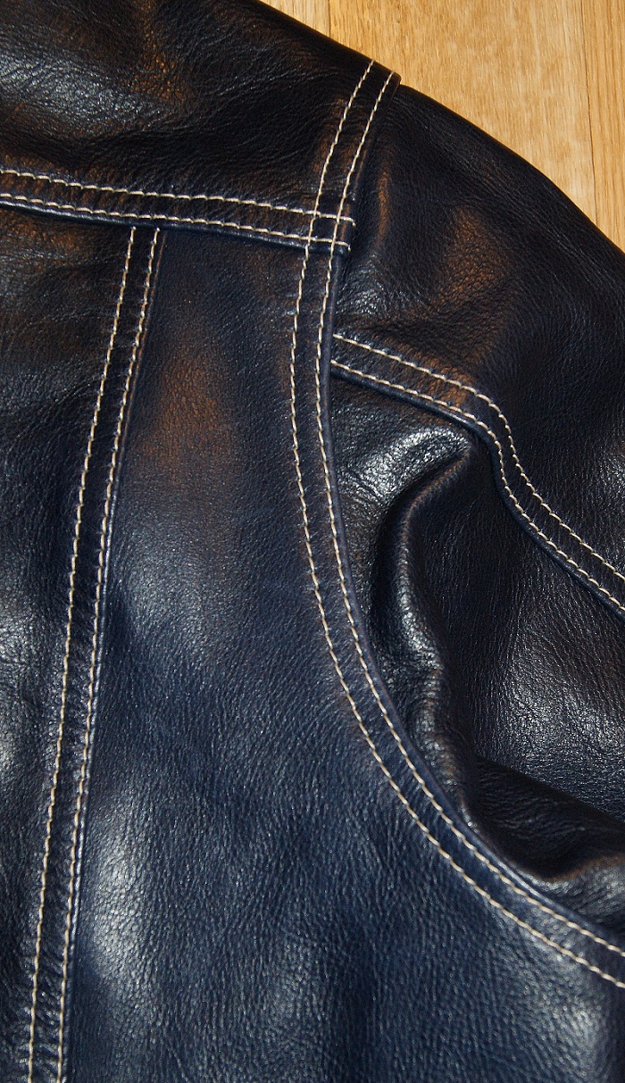 Aero Type 3 Navy Blue Vicenza Horsehide shoulder.jpg