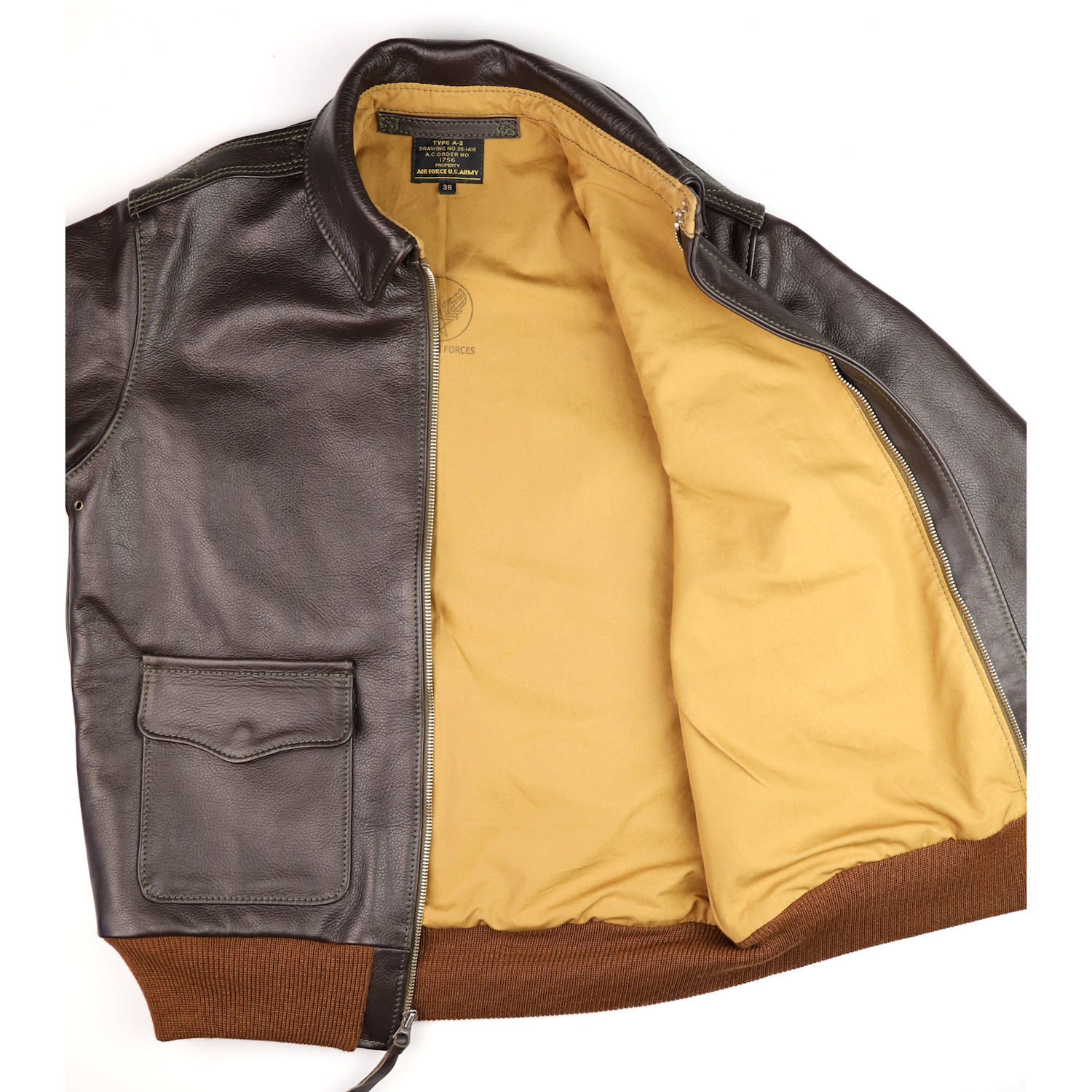 Aero Unknown Maker 1756 A-2 Dark Seal Vicenza 2HB mustard cotton lining IG square.jpg