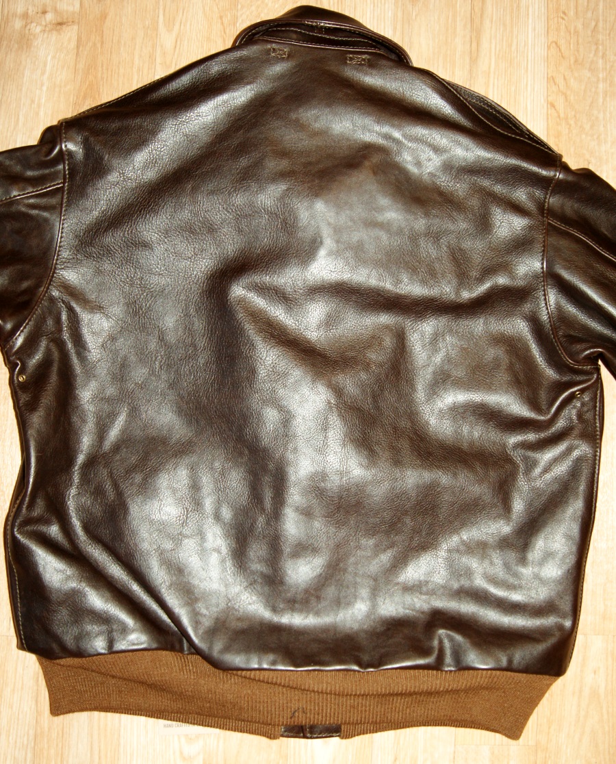 Aero Unknown Maker 1756 A-2 Dark Seal Vicenza Horsehide 6X back.jpg