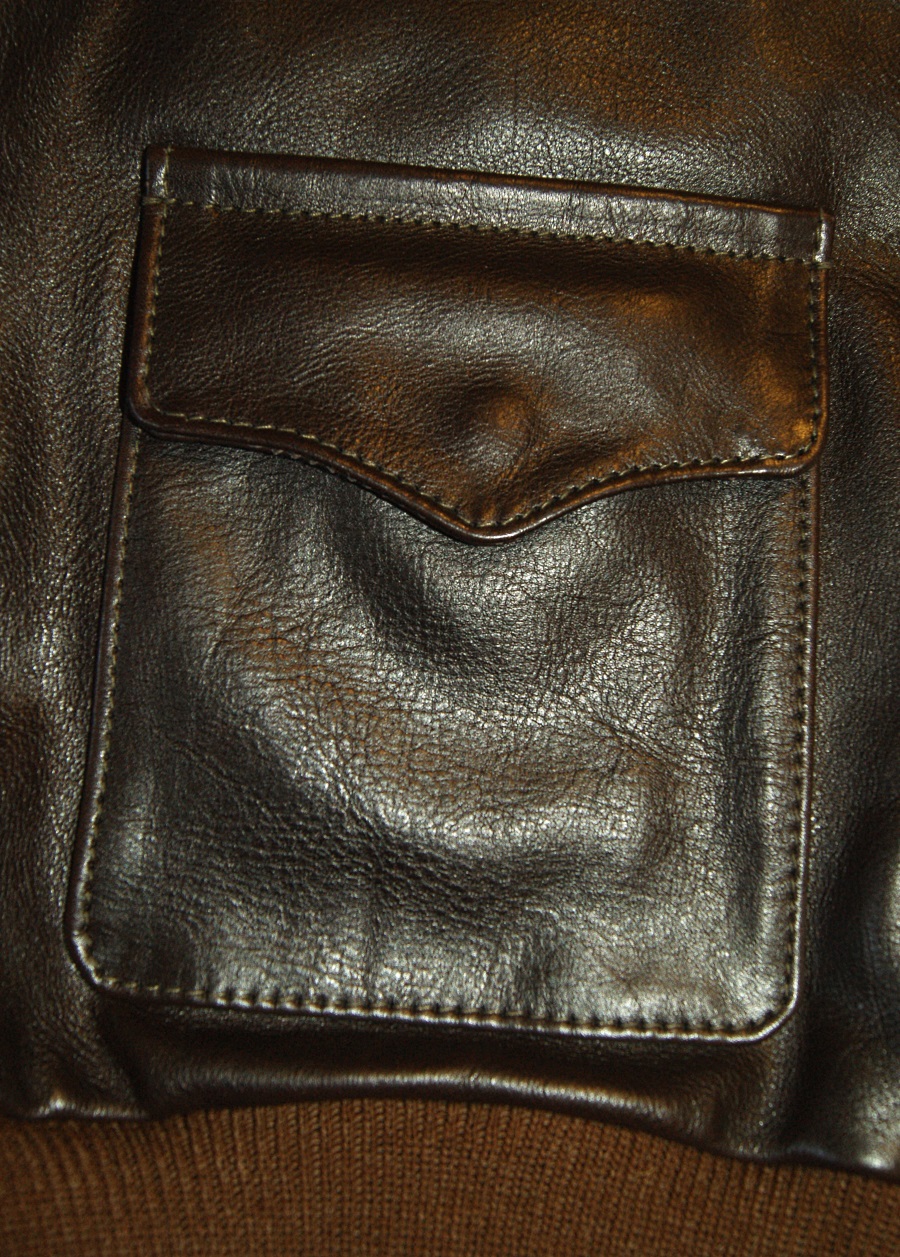 Aero Unknown Maker 1756 A-2 Dark Seal Vicenza Horsehide 6X patch pocket.jpg