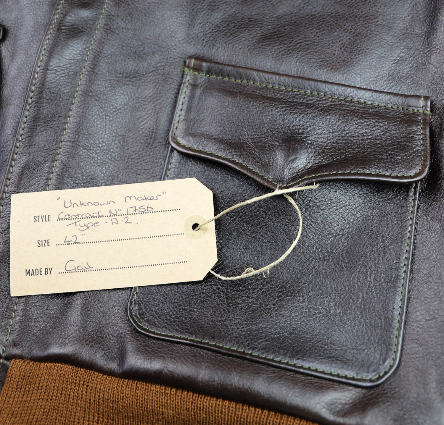Aero Unknown Maker 1756 Dark Seal Vicenza Horsehide A5F name tag.jpg