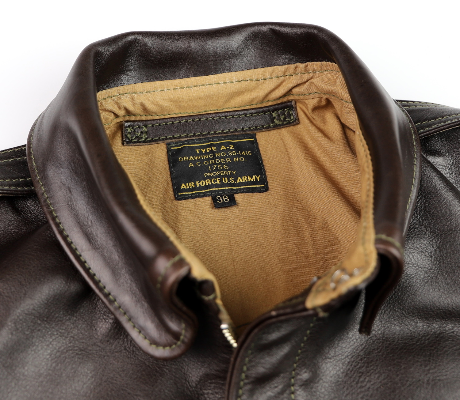 Aero Unknown Maker 1756 Dark Seal Vicenza Horsehide F8V collar.jpg