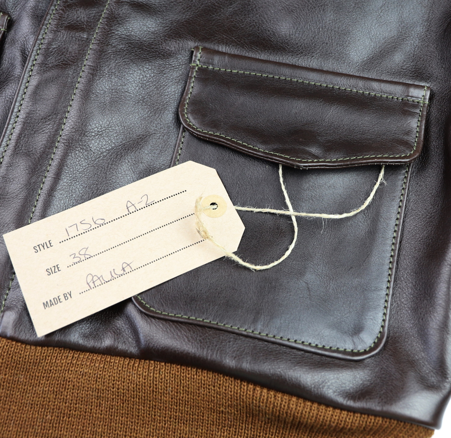 Aero Unknown Maker 1756 Dark Seal Vicenza Horsehide F8V name tag.jpg