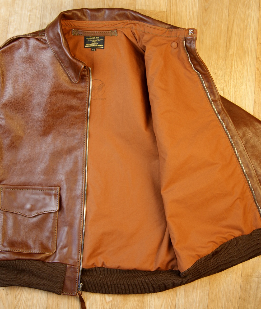 Aero Unknown Maker Russet Vicenza Horsehide KM7 open Rust lining.jpg